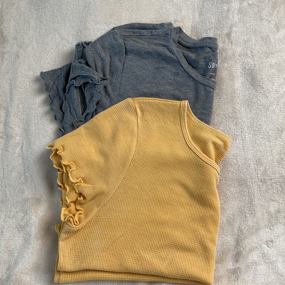 BUNDLE (2) American Eagle womens Cropped Shirts size large